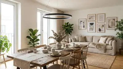 Kronleuchter im modernen Wohnraum