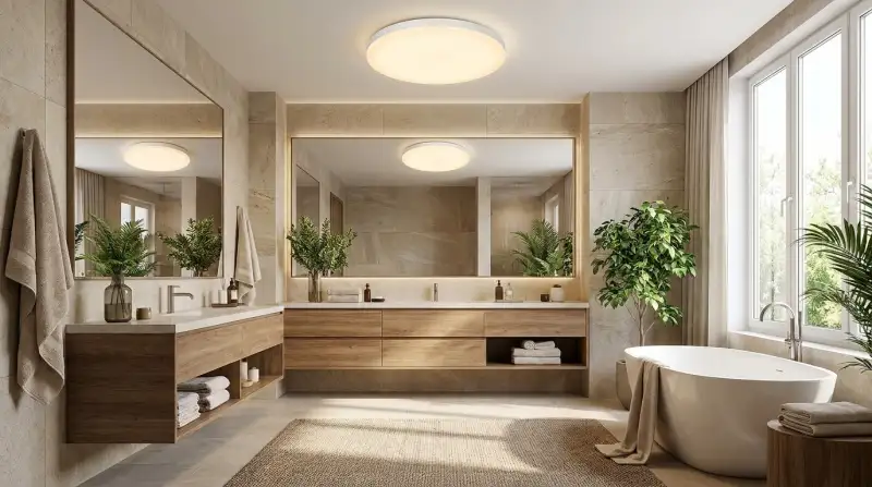 Perfektes Badezimmerlicht für Spa-Atmosphäre